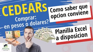 ✅Comprar CEDEARs En Dolares o pesos ✅ Como saber en que moneda conviene si contamos con liquidez 💥 [upl. by Savihc10]