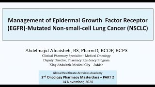 Management of Epidermal Growth Factor Receptor EGFR  Mutated Nonsmallcell Lung Cancer NSCLC [upl. by Awjan]