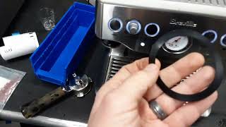 Breville Barista Express Solving Portafilter Leak 5071 [upl. by Erdda86]