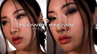 FLOWER KNOWS MAKEUP UNBOXING REVIEW TUTORIAL 🌸 [upl. by Nogem]