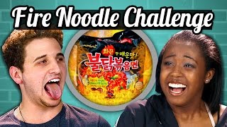 TEENS vs FOOD  FIRE NOODLE CHALLENGE [upl. by Seiter]