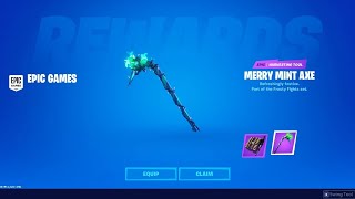 How to Get MERRY MINT AXE PICKAXE in Fortnite Season 7 Minty Pickaxe 2021 [upl. by Maiah]