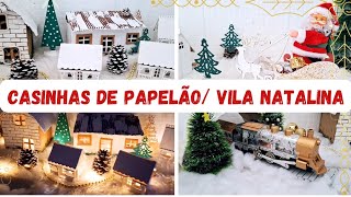 CASINHAS DE PAPELÃO CASINHAS NATALINAS  CASINHAS DECORATIVAS PARA O NATAL DIY [upl. by Zingg]