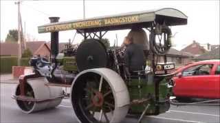 Aveling amp Porter Roller No12335 Hilda roading across Basingstoke  13 04 2015 [upl. by Aenitsirhc167]