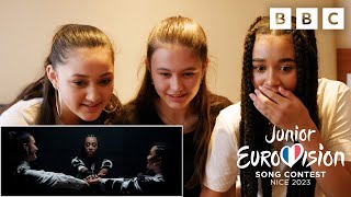 STAND UNIQU3 react to their Music Video  Junior Eurovision 2023  CBBC [upl. by Romito]