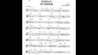 Indian Summer  Play along  Backing track C key score violinguitarpiano [upl. by Vaasta]