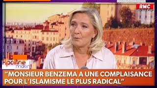 Marine Le Pen sexprime sur la polémique Benzema  Darmanin [upl. by Menendez71]