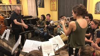 2019 ensayando LIL DARLIN Sant Andreu Jazz Band  Joan Chamorro dirección [upl. by Eirod]