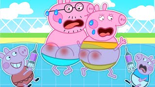 OMGWhats going on at Mummy Pigs swimming pool  Peppa Pig Funny Animation [upl. by Adnamor]