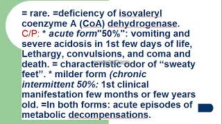 isovaleric acidemia inborn error of metabolism [upl. by Nilsoj]