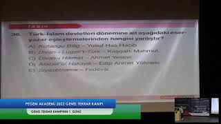 PEGEM AKADEMİ 2022 GENEL TEKRAR KAMPI TARİH2 18062022 [upl. by Scribner703]