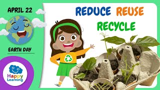 The three Rs Reduce Reuse and Recycle  Happy Learning ♻️ ♻️ ♻️ [upl. by Dustman]