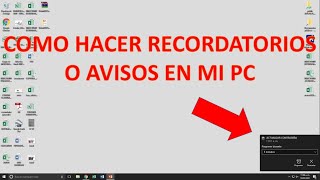 COMO HACER RECORDATORIOS O AVISOS EN MI PC FÁCIL Y RÁPIDO [upl. by Reese]