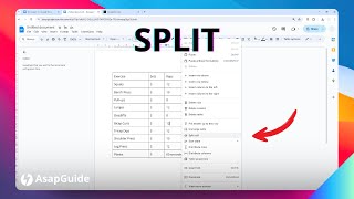 How to Split Table Cell in Google Docs [upl. by Heck]