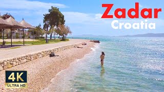 Zadar Croatia 🇭🇷 4K Walking Tour Kolovare Beach 2022 [upl. by Ycats32]