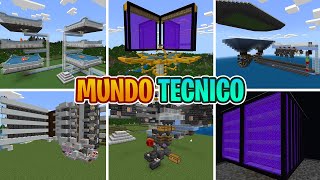 DESCARGA Mundo Tecnico para MINECRAFT PE 120 BEDROCK  TOUR por MUNDO TECNICO de SUBS 2 [upl. by Magnusson301]