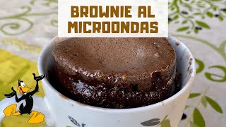 Brownie al Microondas en Taza 🍫 ¡EN 3 MINUTOS [upl. by Yraunaj]