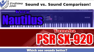 Korg Nautilus vs Yamaha PSR SX920 Sound vs Sound COMPARISON Which one SOUNDS better [upl. by Ettesus496]