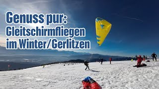 Gleitschirmfliegen Winterlicher Genussflug von der Gerlitzen [upl. by Origra925]