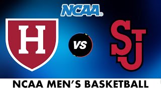 Harvard vs St Johns  NCAA Mens Basketball LIVE Score [upl. by Bonns]