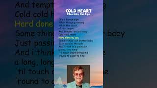 Elton John Dua Lipa  Cold Heart Lyrics shorts [upl. by Lleksah]