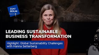 Become a Sustainability Champion at your Organization  ESMT Berlin [upl. by Ivatts]