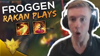 Froggen Making PLAYS With RAKAN  Froggen Playing New Champion Rakan Highlights amp Funny Moments [upl. by Lucine]