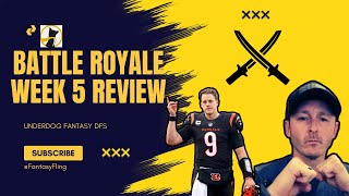 Underdog Fantasy Battle Royale Week 5 Review [upl. by Melesa]