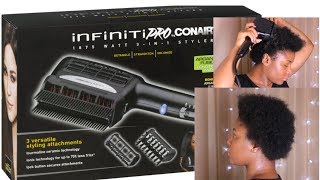 INFINITIPRO BY CONAIR DEMO amp REVIEW  Natural hair blow out  Product review  Journey with Izy [upl. by Redneval]