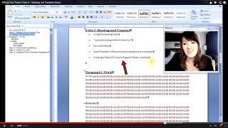 Writing Your Thesis Video 2  Headings and Template Styles [upl. by Yramesor]