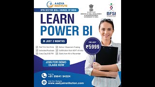 Become a Certified Microsoft Power BI amp MIS Data Analyst for Financial Services  Aadya Institute [upl. by Akym]