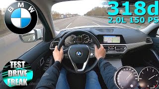 2021 BMW 318d G20 150 PS TOP SPEED AUTOBAHN DRIVE POV [upl. by Nestor]