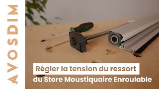 Comment régler la tension du ressort du Store Moustiquaire Enroulable Luxe [upl. by Rap]