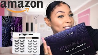 Magnetic Eyelashes and Eyeliner  Invisible Magnetic Eyelashes by Lanciley Unboxing amp Review [upl. by Idissac]