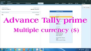 multiple currency in tally prime  multi currency in tally prime  multi currency entry in tally [upl. by Molahs316]