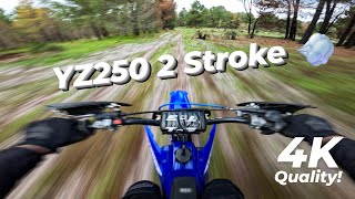 Winter Trail Riding YZ250 2 Stroke 🔥 4K Quality [upl. by Dannica]