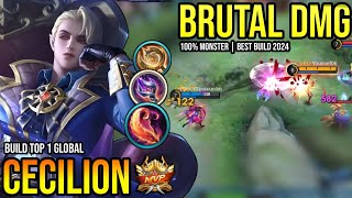 CECILION BEST BUILD 2024  BUILD TOP GLOBAL CECILION GAMEPLAY  MOBILE LEGENDS✓ [upl. by Lyford748]