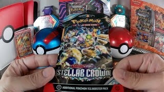 Grabbed another Stellar Crown Booster If I dont get anything good Ill open my Charizard Ex Box [upl. by Forrer]