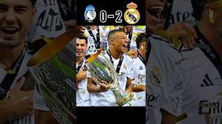 Atalanta Vs Madrid UEFA super cup final match short 🥵🥶 youtube football shorts mbappe [upl. by Aihsyak]