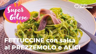 💚🌿 FETTUCCINE VERDI con SALSA al PREZZEMOLO e ALICI🍝 adv [upl. by Akla]