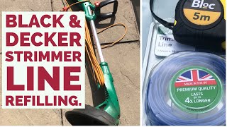 Strimmer Line Refilling Black amp Decker GL675GL680GL685GL686GL687GL690 [upl. by Krys]