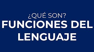 ¿Cuáles son las 6 FUNCIONES del LENGUAJE [upl. by Leirrad]