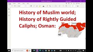 History of Muslim world    History of Rightly Guided Caliphs Osman   45 caliphosman upsc [upl. by Libove880]