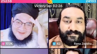 Molana nasir madni vs moon malik on tiktok live big support to madni sab by manobilliTiktoklive [upl. by Edlitam]