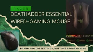 Dapat Tama ang DPI Settings sa Razer Gaming Mouse  Deathadder Essential REVIEW  TUTORIAL [upl. by Savil]