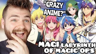 First Time Reacting to quotMAGI The Labyrinth of Magic Openings 14quot  NEW ANIME FAN REACTION [upl. by Aicilaanna]