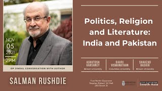 Salman Rushdie in conversation with Gauri Viswanathan Shahzad Bashir and Ashutosh Varshney [upl. by Nebe221]