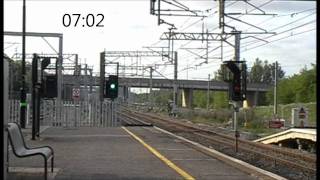 First ScotRail Caledonian Sleeper  Passing Milton Keynes Cntl  210511 [upl. by Pruter]