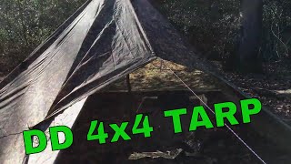 BUSHCRAFT DD 4X4 TARP TENT SETUP [upl. by Namien]