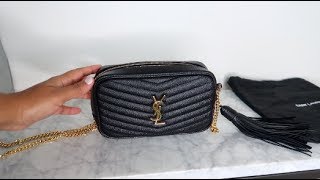 SAINT LAURENT YSL LOU MINI BAG IN MATELASSE LEATHER LUXURY REVIEW [upl. by Nuawtna]